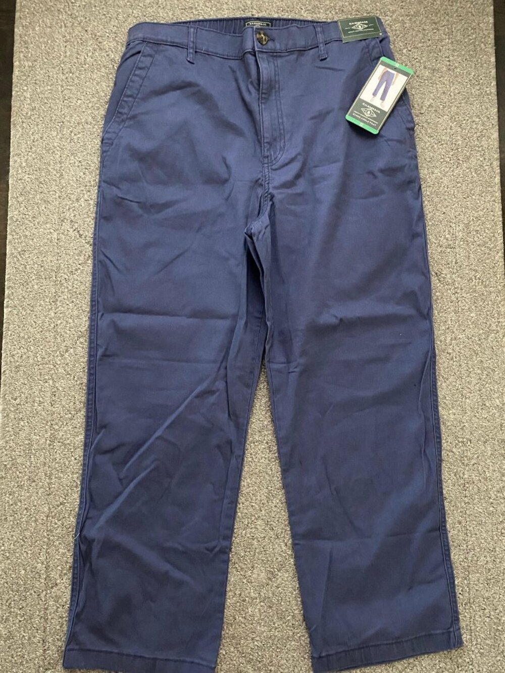 NEW Women's G.H. Bass & Co. High Rise Stretch Chino Ankle Pant, Blue, size 12